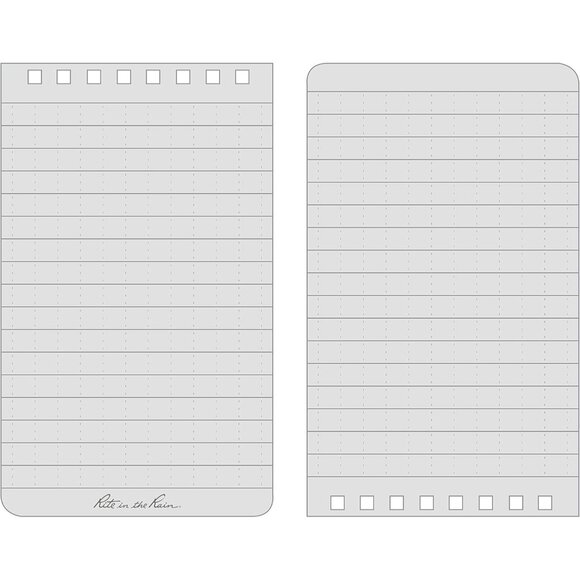 Weatherproof Top Spiral Notebook, 3" x 5", Black Cover, Universal Pattern, 3 Pac - Picture 3 of 8